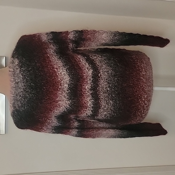 Nordstrom elevenparis 'Tucy' Striped Mohair Blend Cable Knit Sweater, Size M - Picture 4 of 9